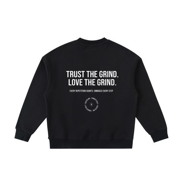"TRUST THE GRIND" Essential Fleece Kids' Crewneck Sweatshirt